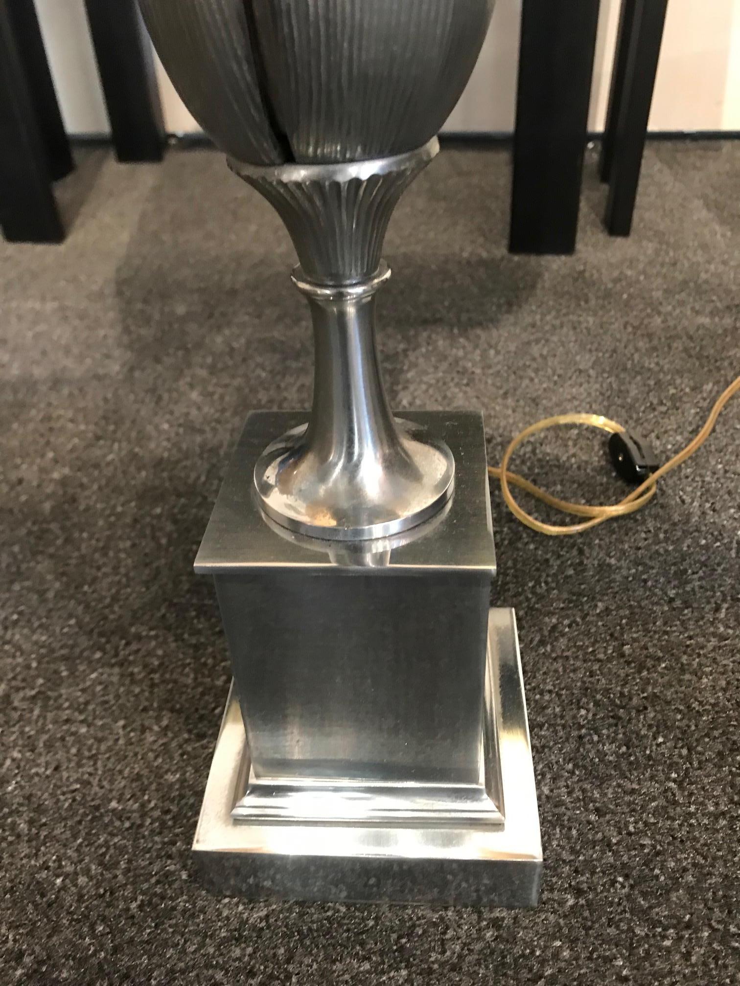 Lampe de bureau en forme de corne en laiton et bronze doré de la Maison Charles et Fils en vente 1