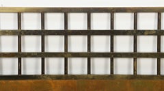 Brass and giltwood King size headboard C 1970 in the manner of Paul McCobb.