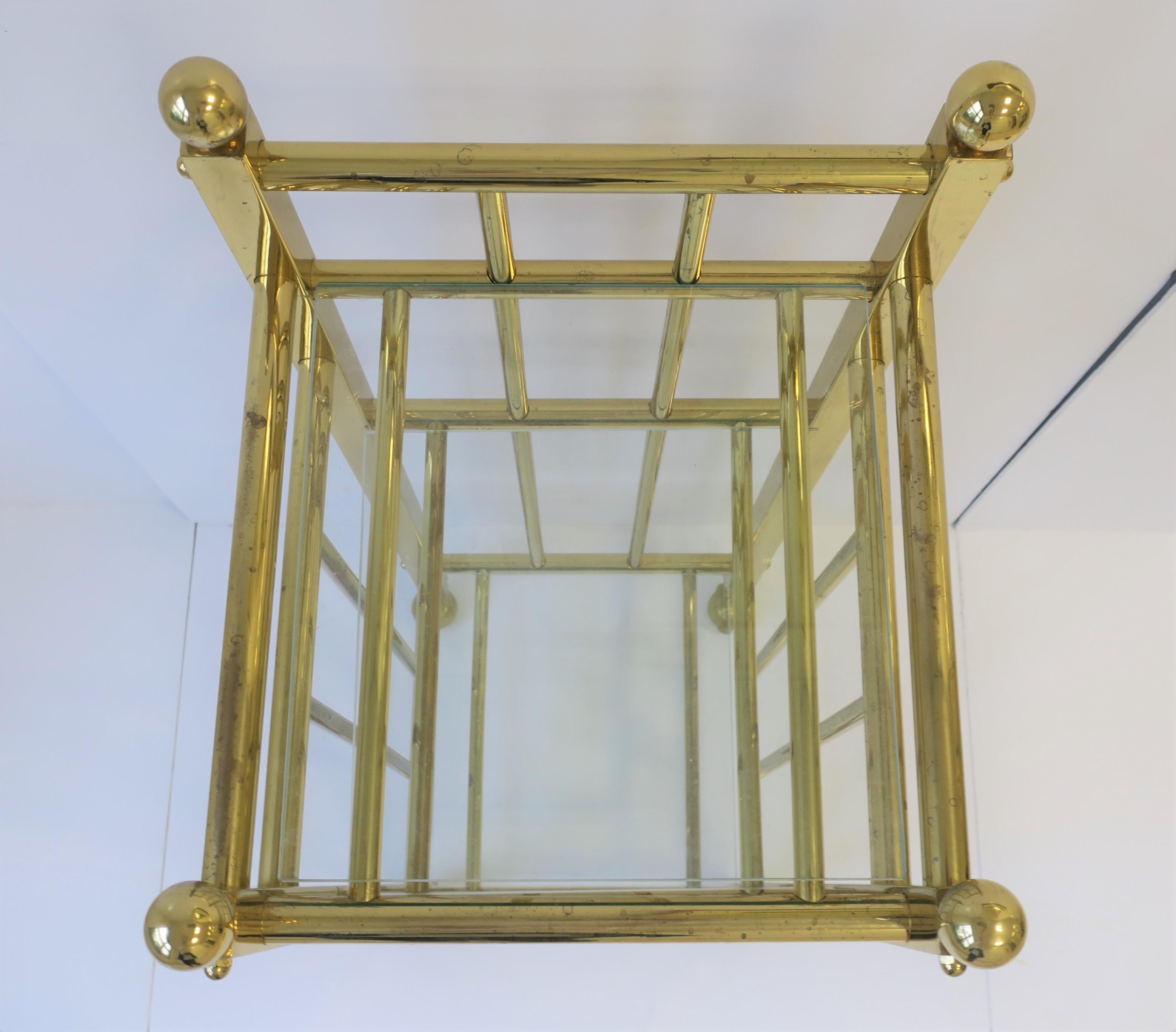 20th Century Brass and Glass Bart Cart