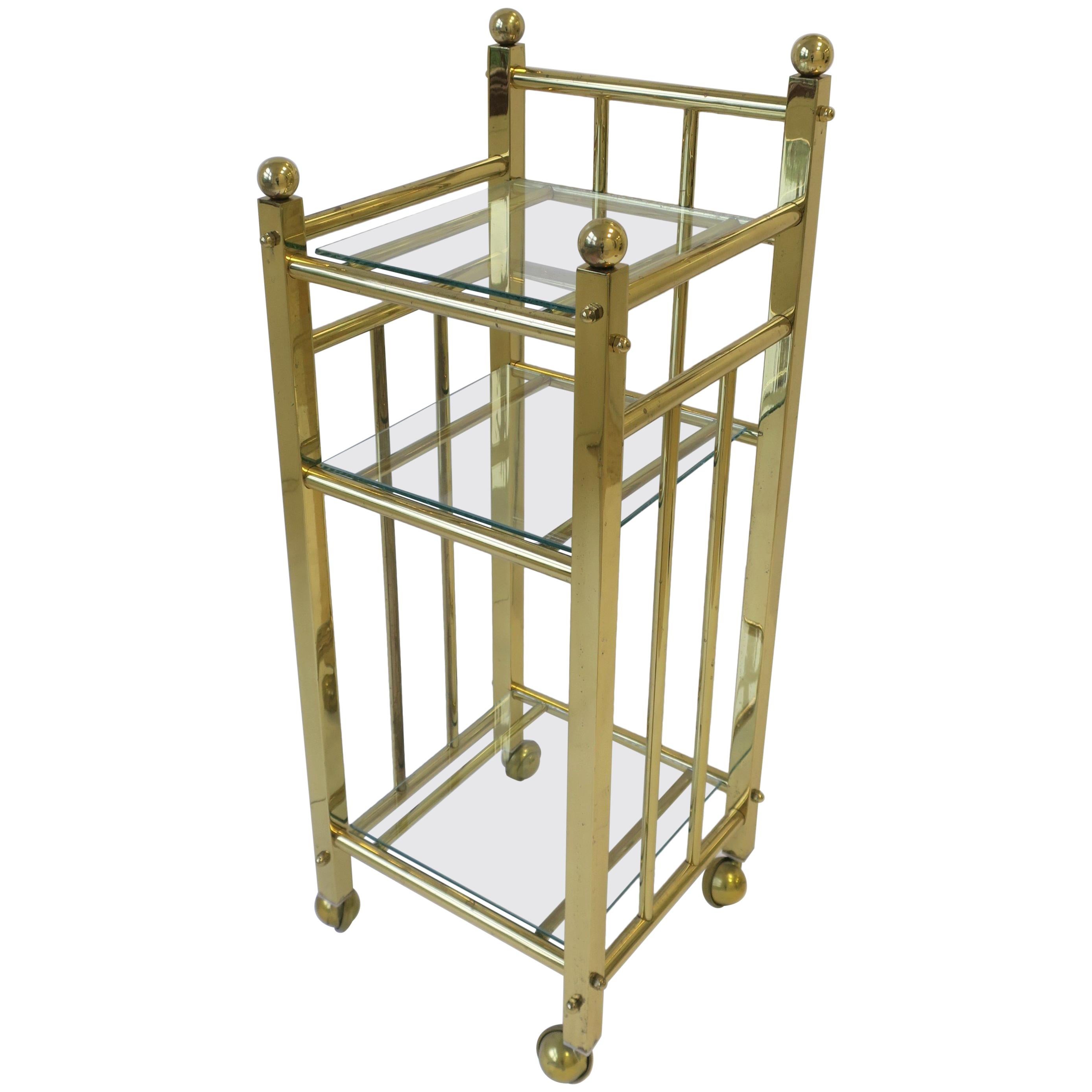 Brass and Glass Bart Cart