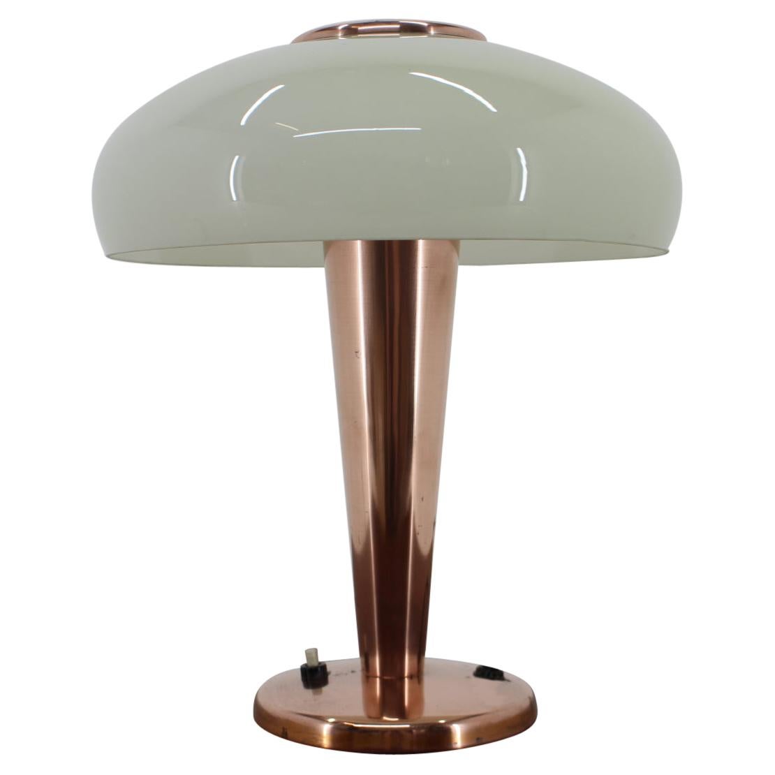 Brass and Glass Bauhaus Table Lamp, 1930s