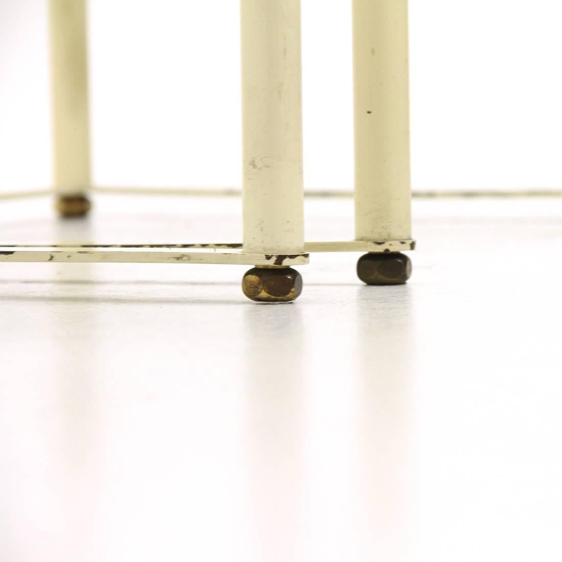 Brass and Glass Bed Side Table, 1970s, Set of Two 4