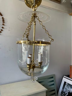 Brass And Glass Bell Jar Star Lantern