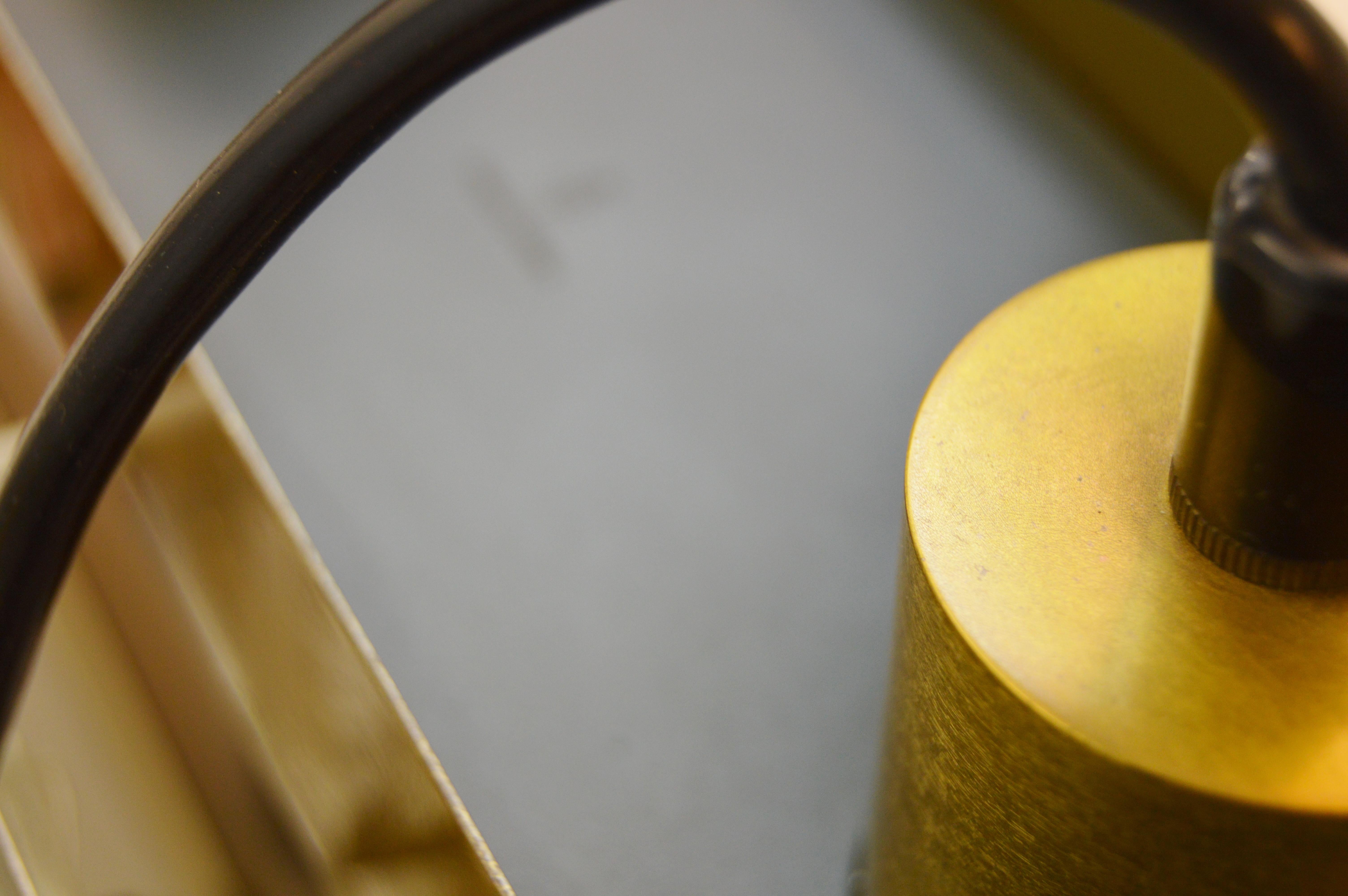 Brass and Glass Ceiling Lamp by Einar Bäckström and Erik Höglund 5