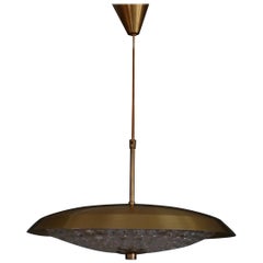 Brass and Glass Chandelier by Carl Fagerlund, 1960s
