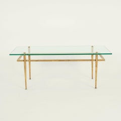 Brass And Glass Cocktail Table