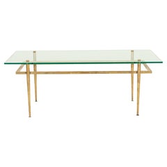 Brass And Glass Cocktail Table