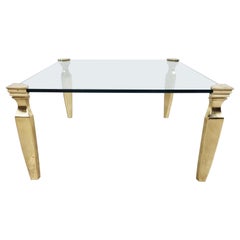 Brass and Glass Coffee Table, 1970s Brass and Glass Coffee Table, 1970s