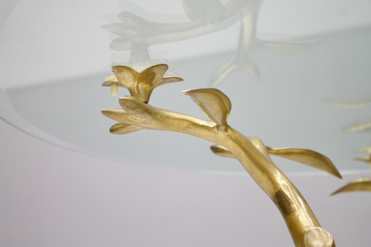 Brass and Glass Coffee Table by Willy Daro, Belgium, 1970s 5