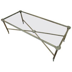Brass and Glass Coffee Table, France, circa 1960