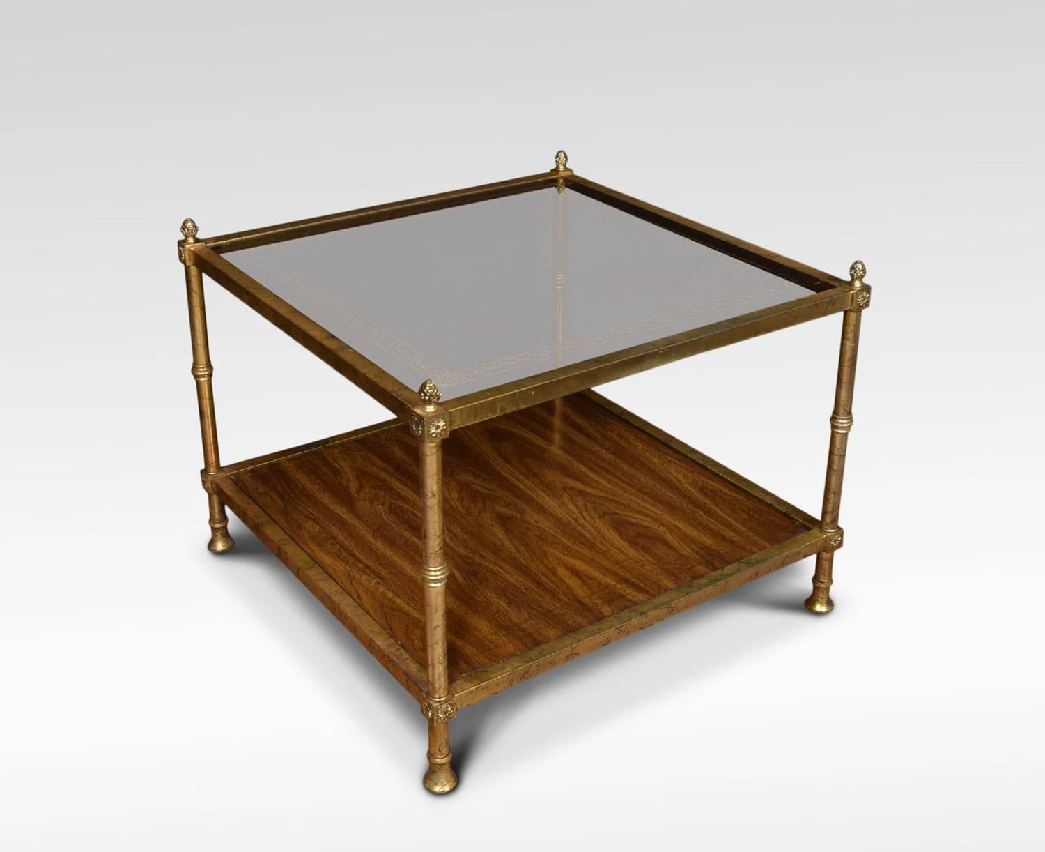 20th Century Brass and Glass Coffee Table in the Manner of Maison Jansen
