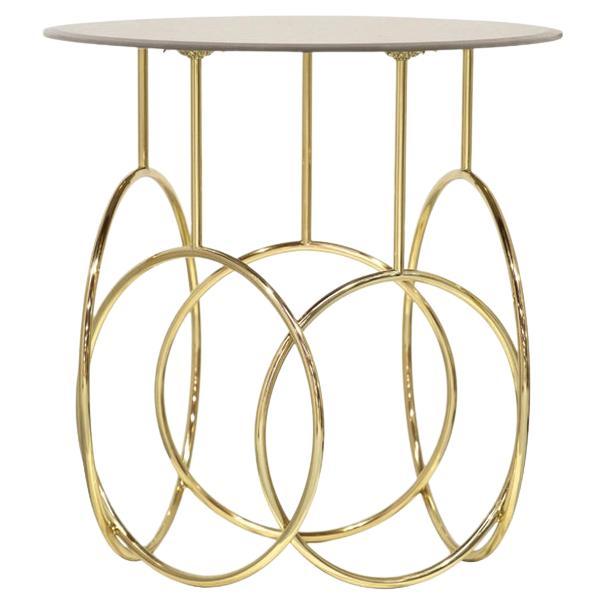 Brass and Glass Coffee Table or Side Table "Circus"