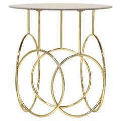 Brass and Glass Coffee Table or Side Table "Circus"