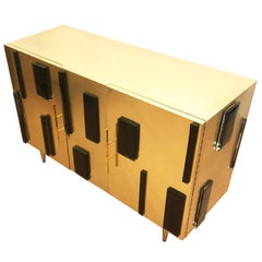 Brass and Glass Credenza by Interno 43 for Gaspare Asaro