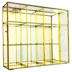 Brass and Glass Curio Display Cabinet Brass and Glass Curio Display Cabinet