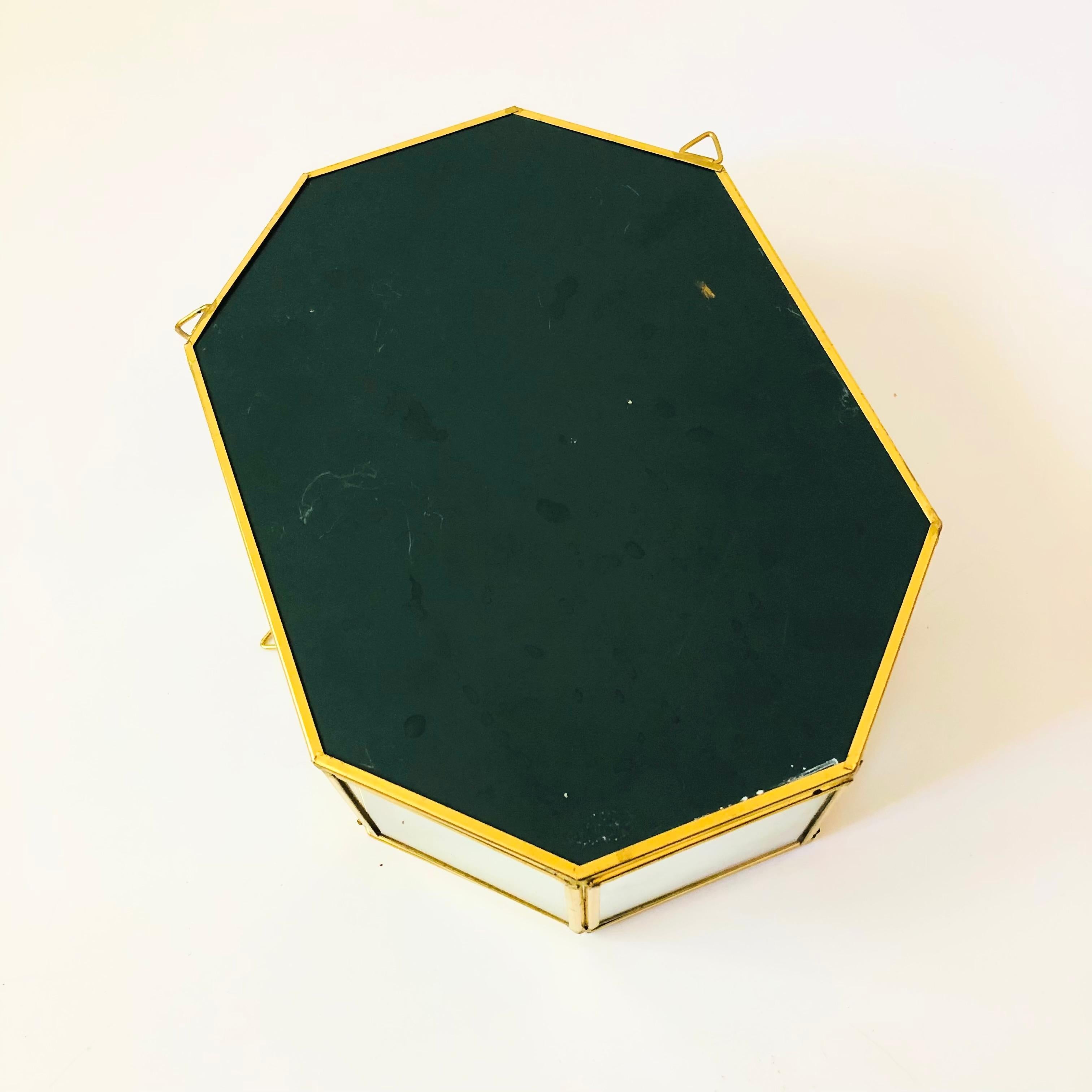 Brass and Glass Curio Wall Hung Display Case 6