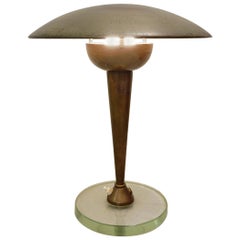 Used Brass and Glass Desk Lamp in the style of Stilnovo - 1950s