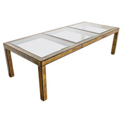 Brass and Glass Dining y Table Bernhard Rohne for Mastercraft