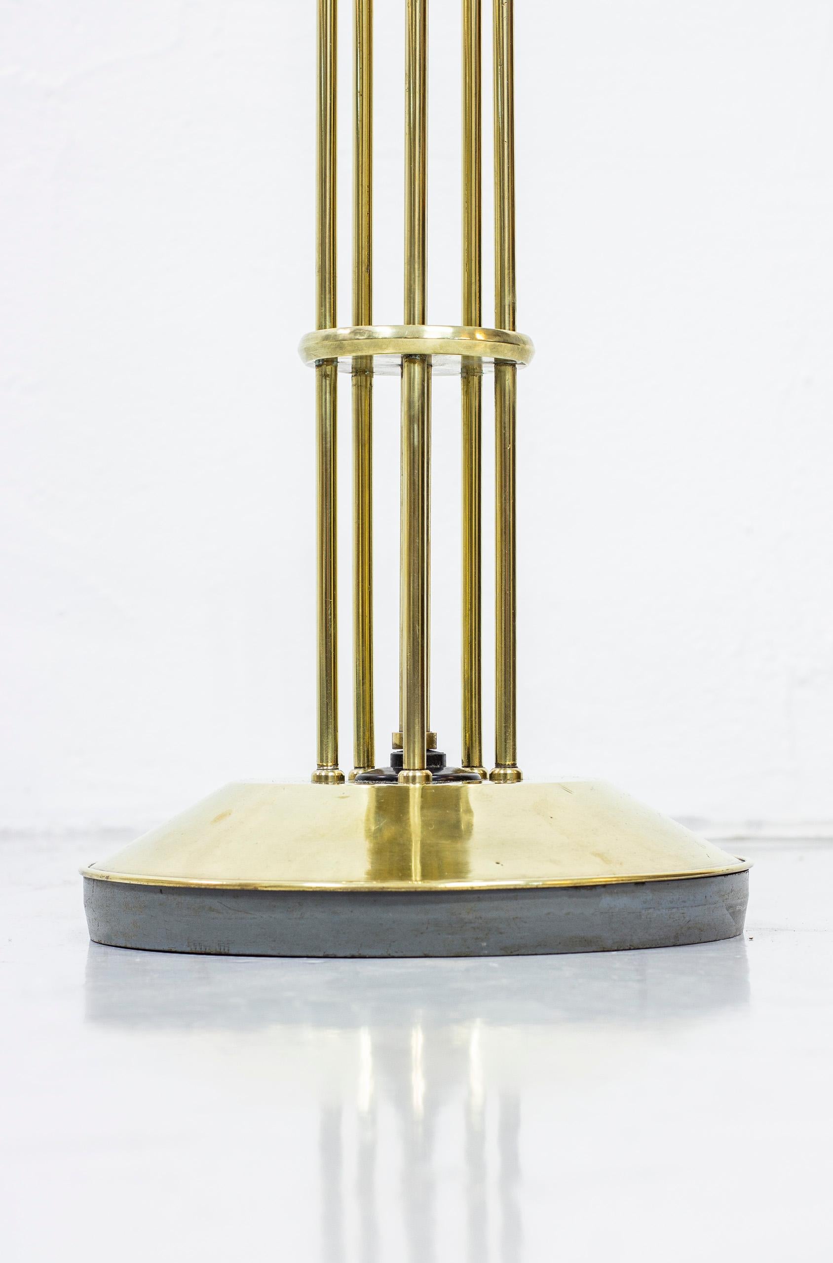 Brass and Glass Floor Lamp 