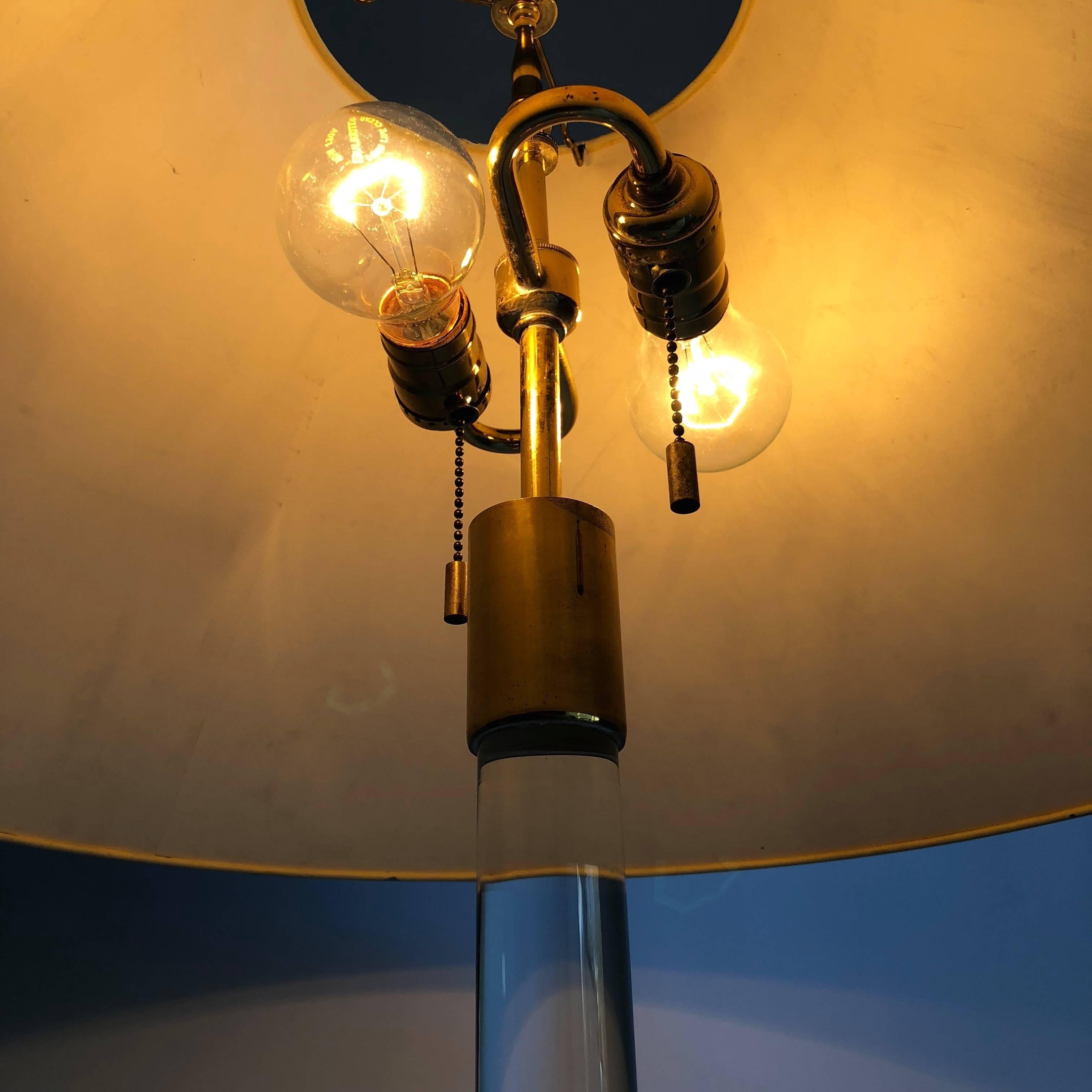 Brass and Glass Floor Lamp by Hansen 1