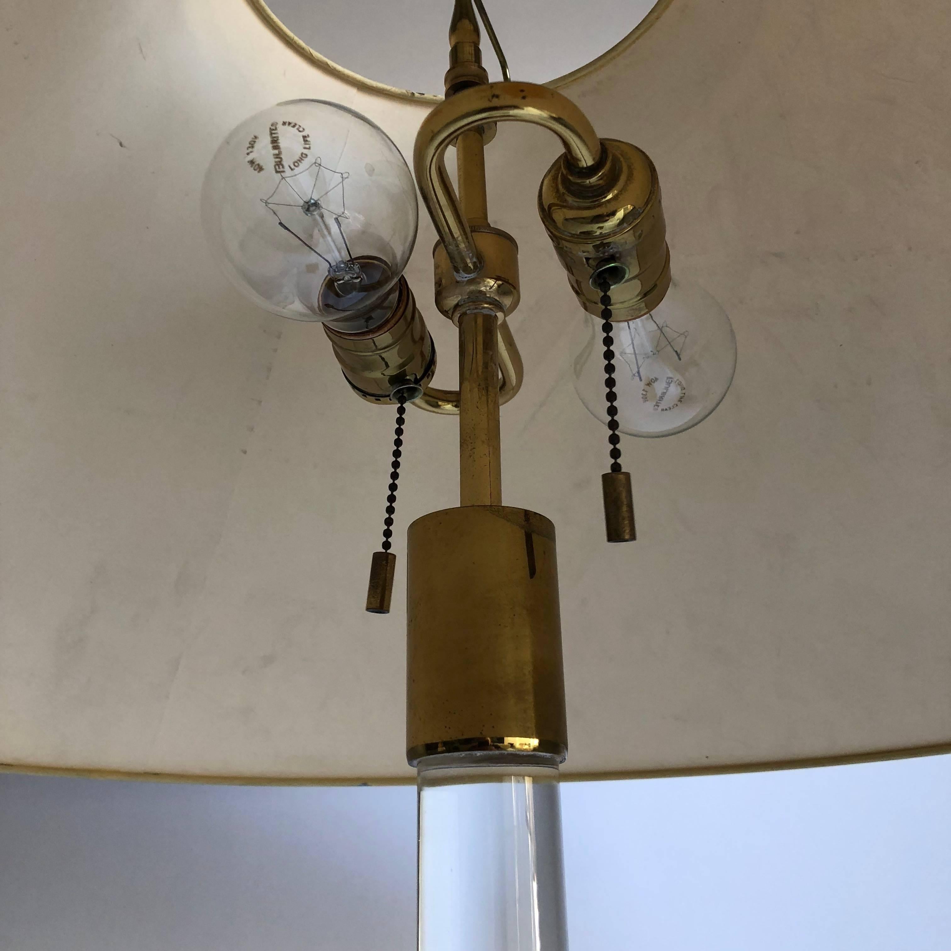 Brass and Glass Floor Lamp by Hansen 2