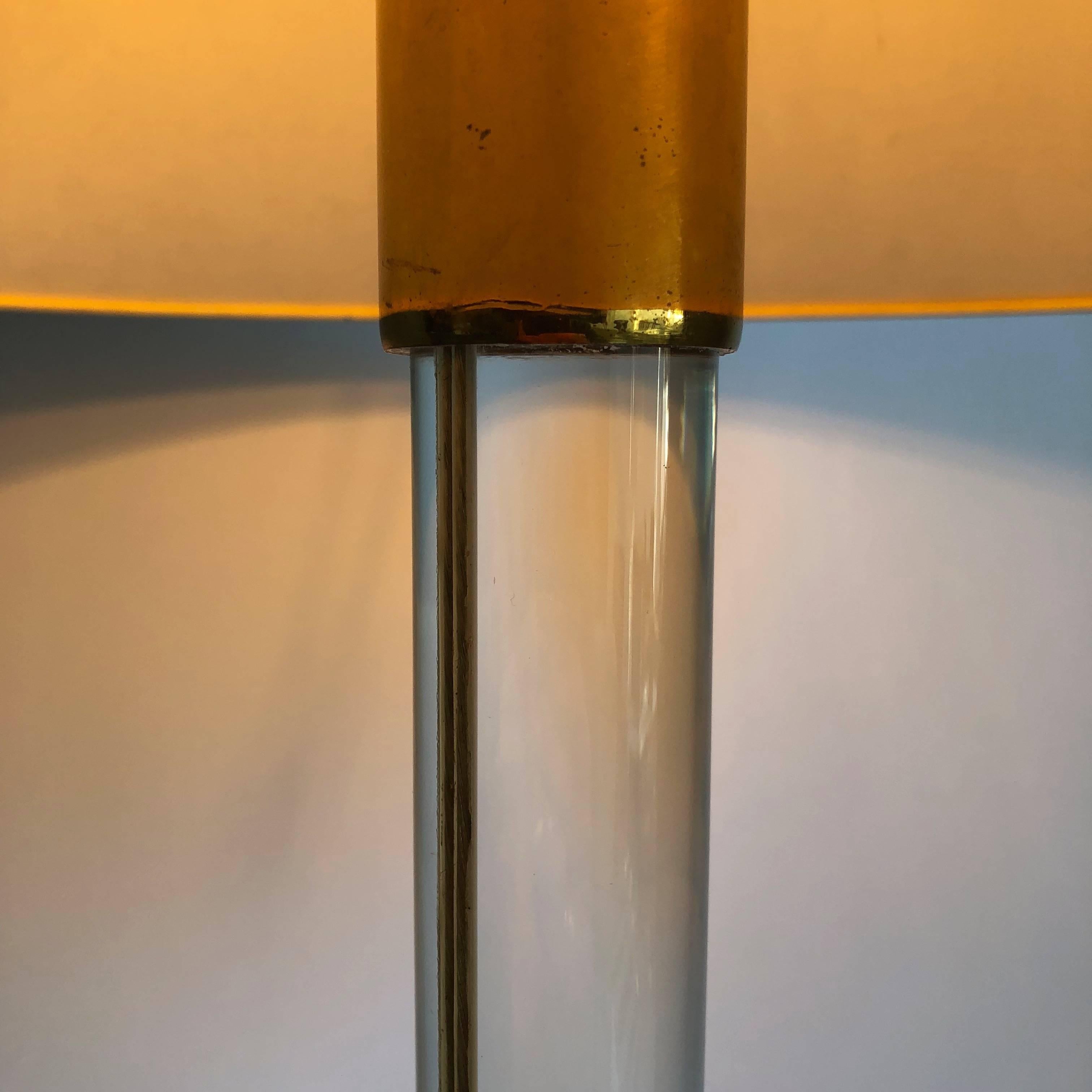 Brass and Glass Floor Lamp by Hansen 3