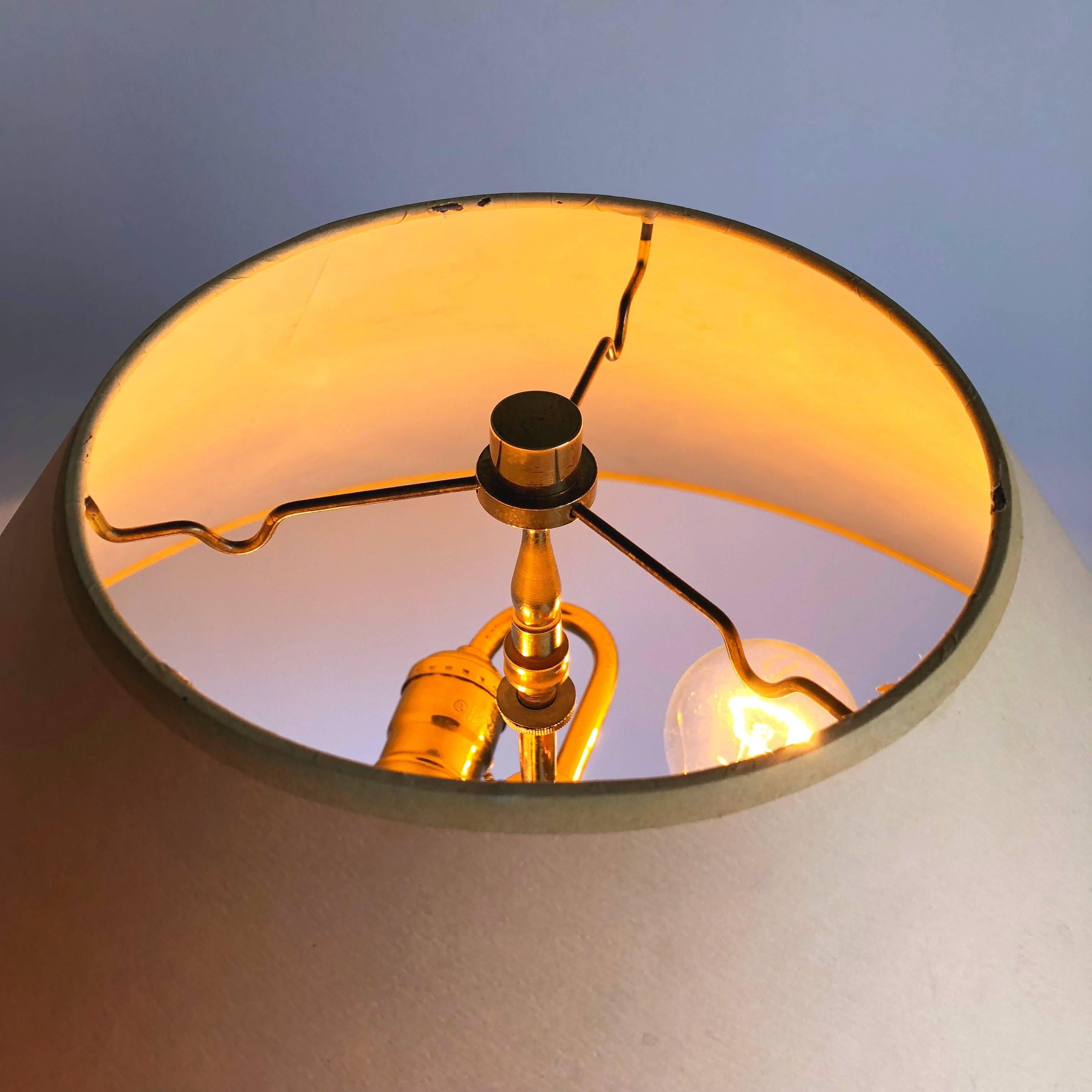 Brass and Glass Floor Lamp by Hansen 4
