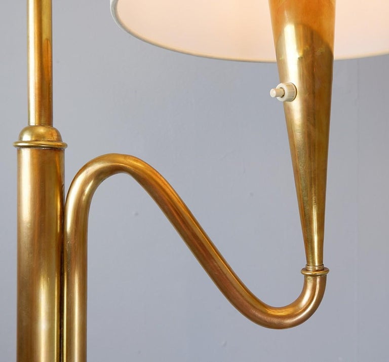 Brass and Glass Floor Lamp, Italy For Sale at 1stDibs