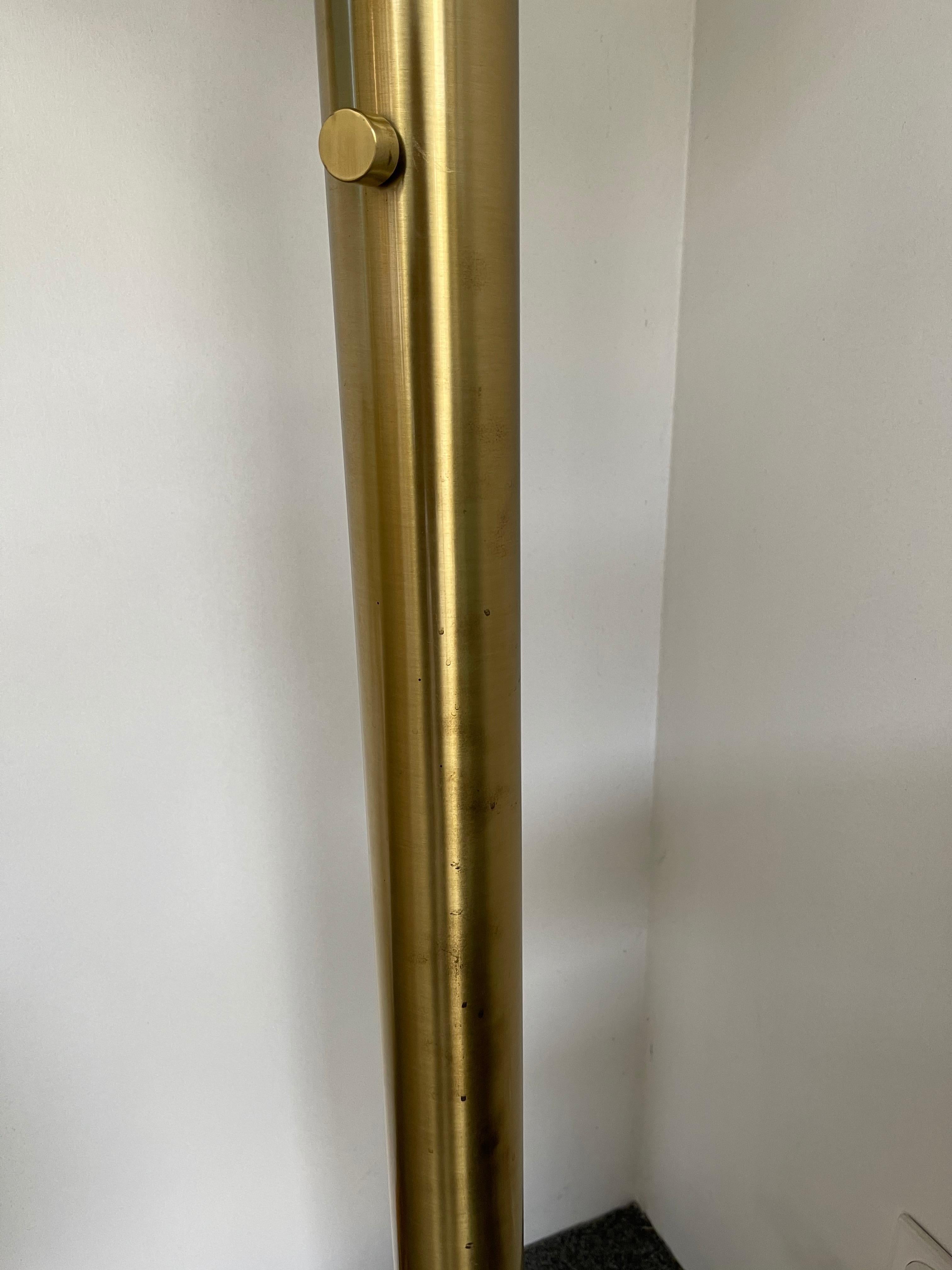 Late 20th Century Brass and Glass Floor Lamp P428 by Pia Guidetti Crippa for Luci, Italy, 1970s