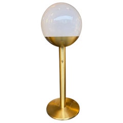 Vintage Brass and Glass Floor Lamp P428 by Pia Guidetti Crippa for Luci, Italy, 1970s