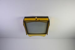 Einbauleuchte aus Messing und Glas von Veca, 1960er Jahre, Italien