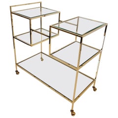 Brass and Glass French Bar Cart