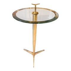 Brass and Glass Gueridon