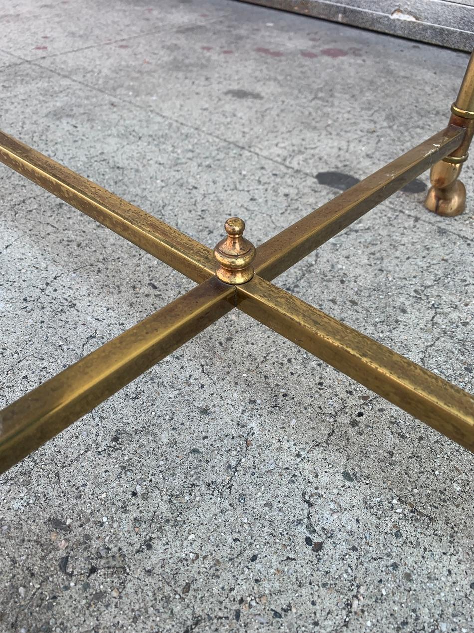 Brass and Glass Hooved Feet Coffee Table by La Barge 7