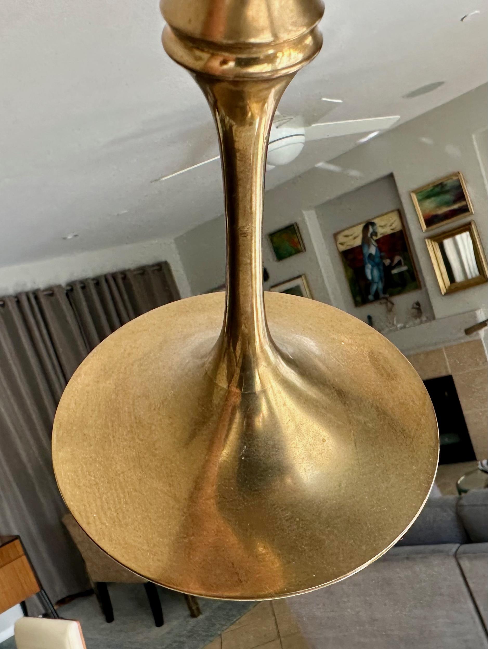 Brass and Glass Hurricane Candles Holders by Bijørn Wiinblad For Sale 8