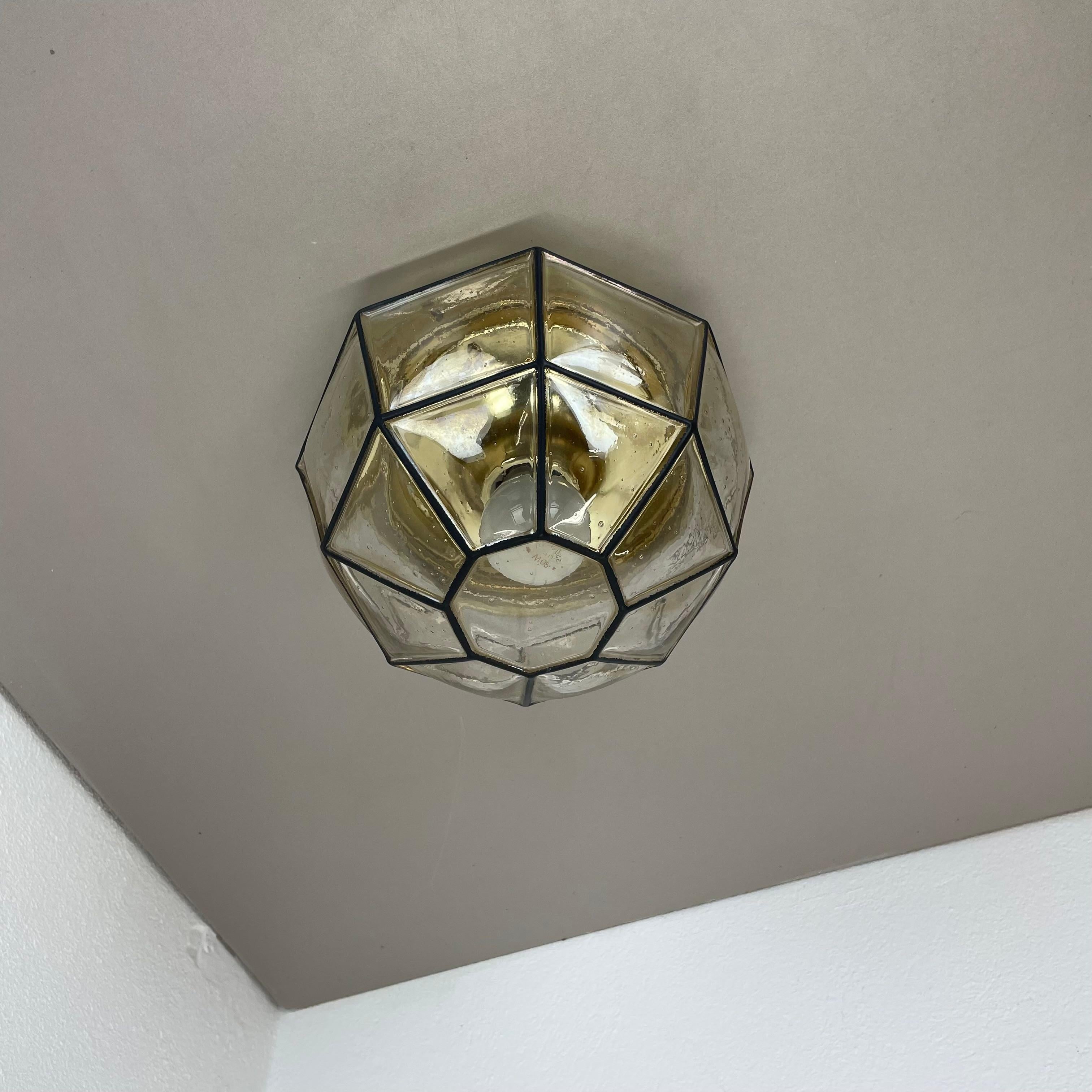 20th Century Brass and glass 