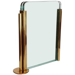Brass and Glass Italian 1970s Picture Frame