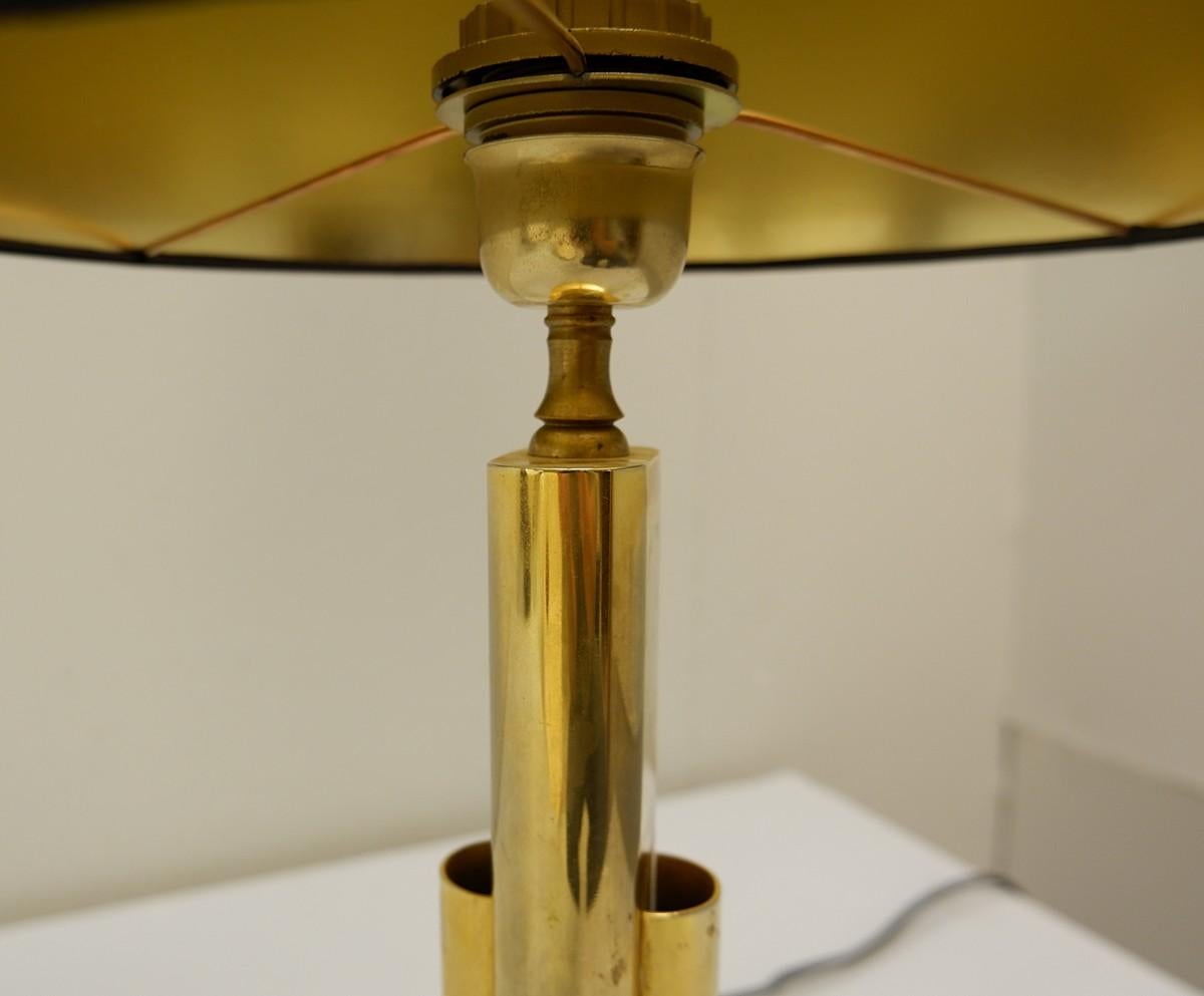 Late 20th Century Brass and Glass Italian Table Lamp Attributed to Fontana Arte