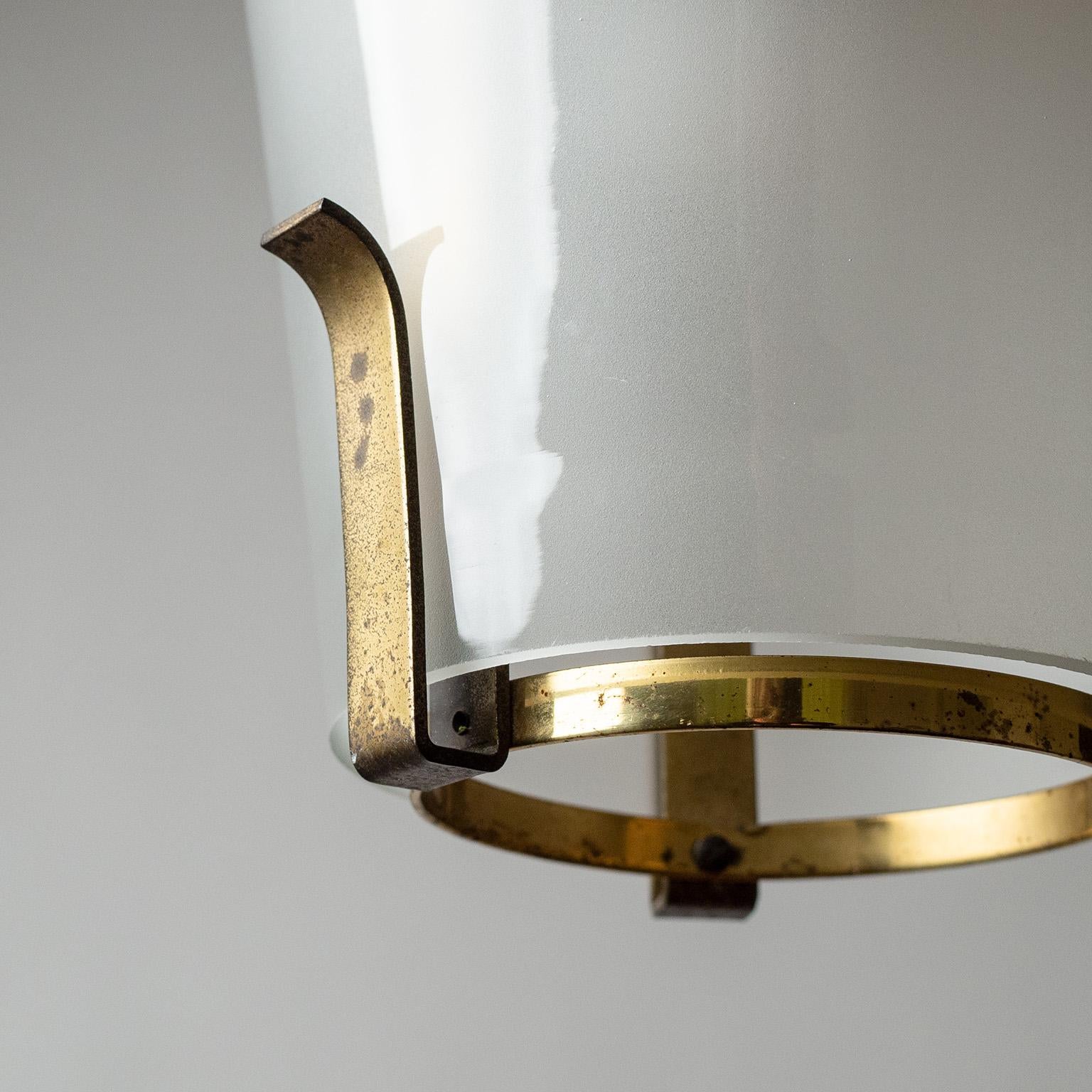 Art Deco Brass and Glass Lantern, 1930s