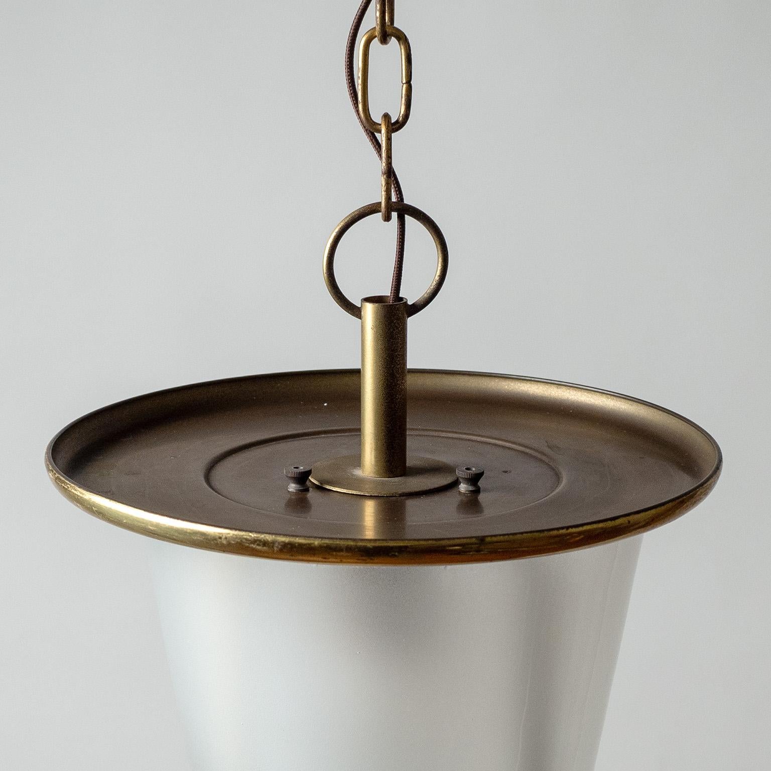 Brass and Glass Lantern, 1930s 2