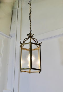 Linterna de latón y cristal Hall Light