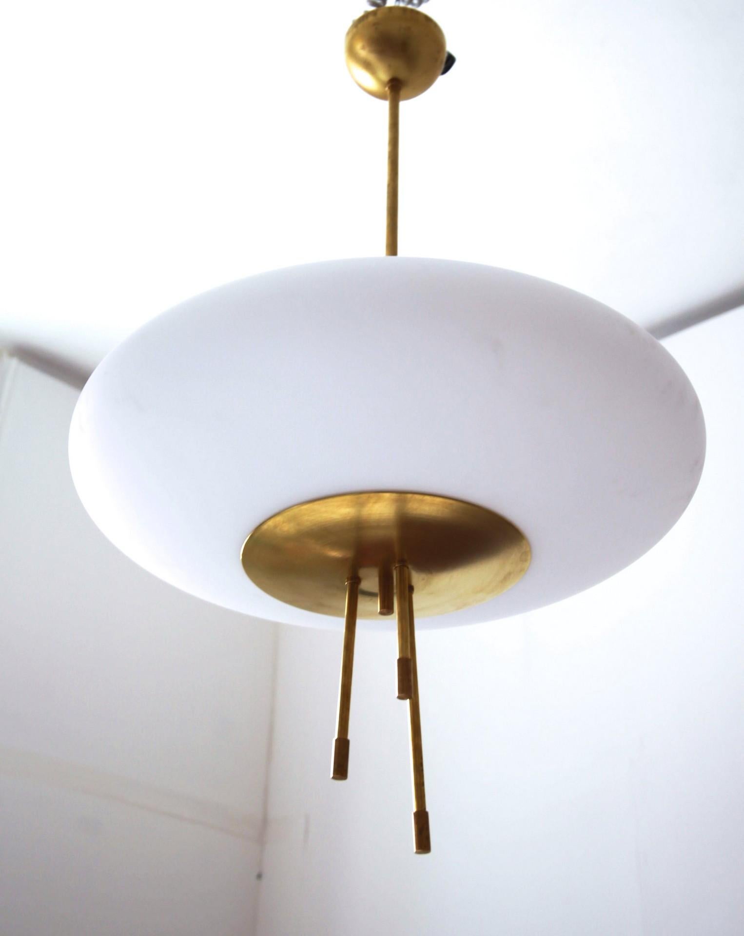 Midcentury large pendant/suspension with a 60 cm 24