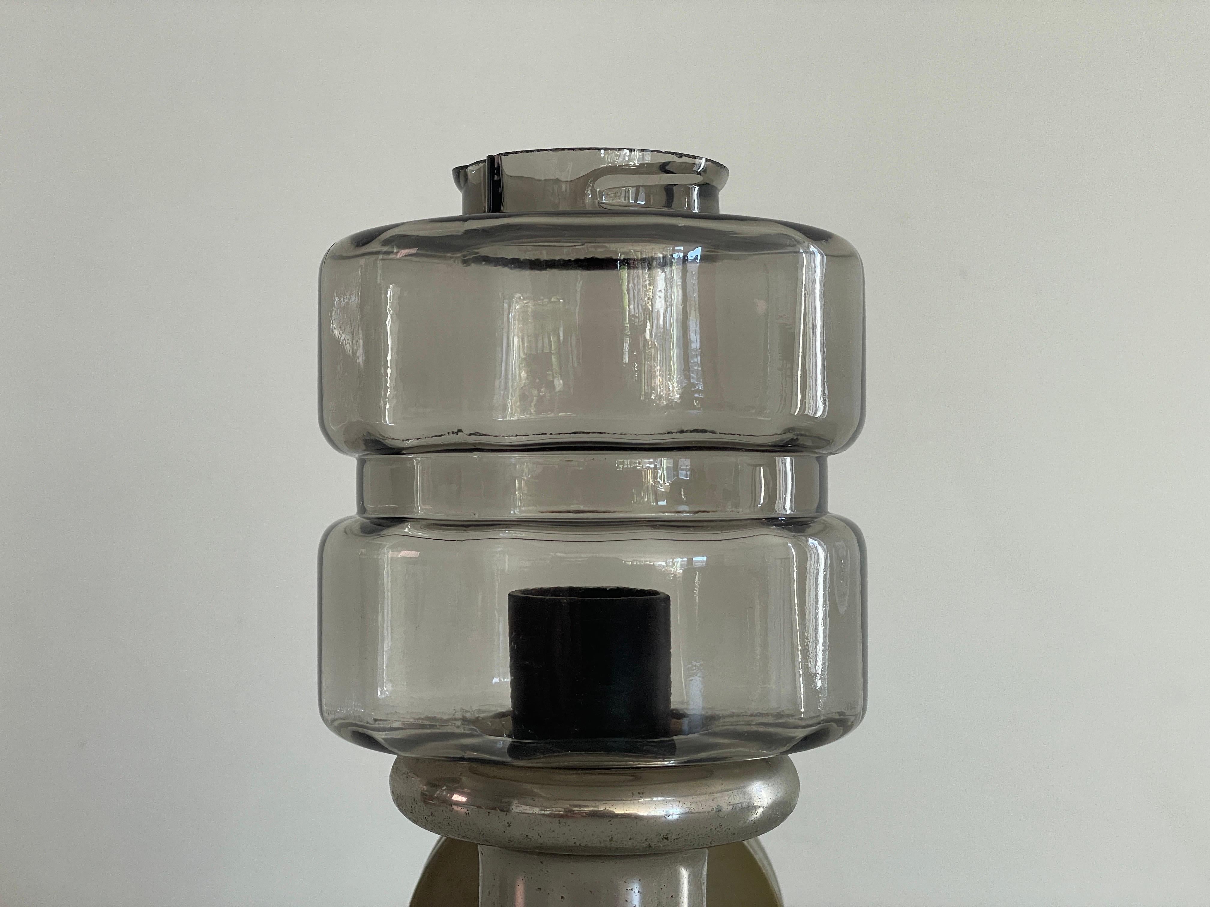 Brass and Glass Pair of Sconces by N Leuchten, 1960s, Germany For Sale 2
