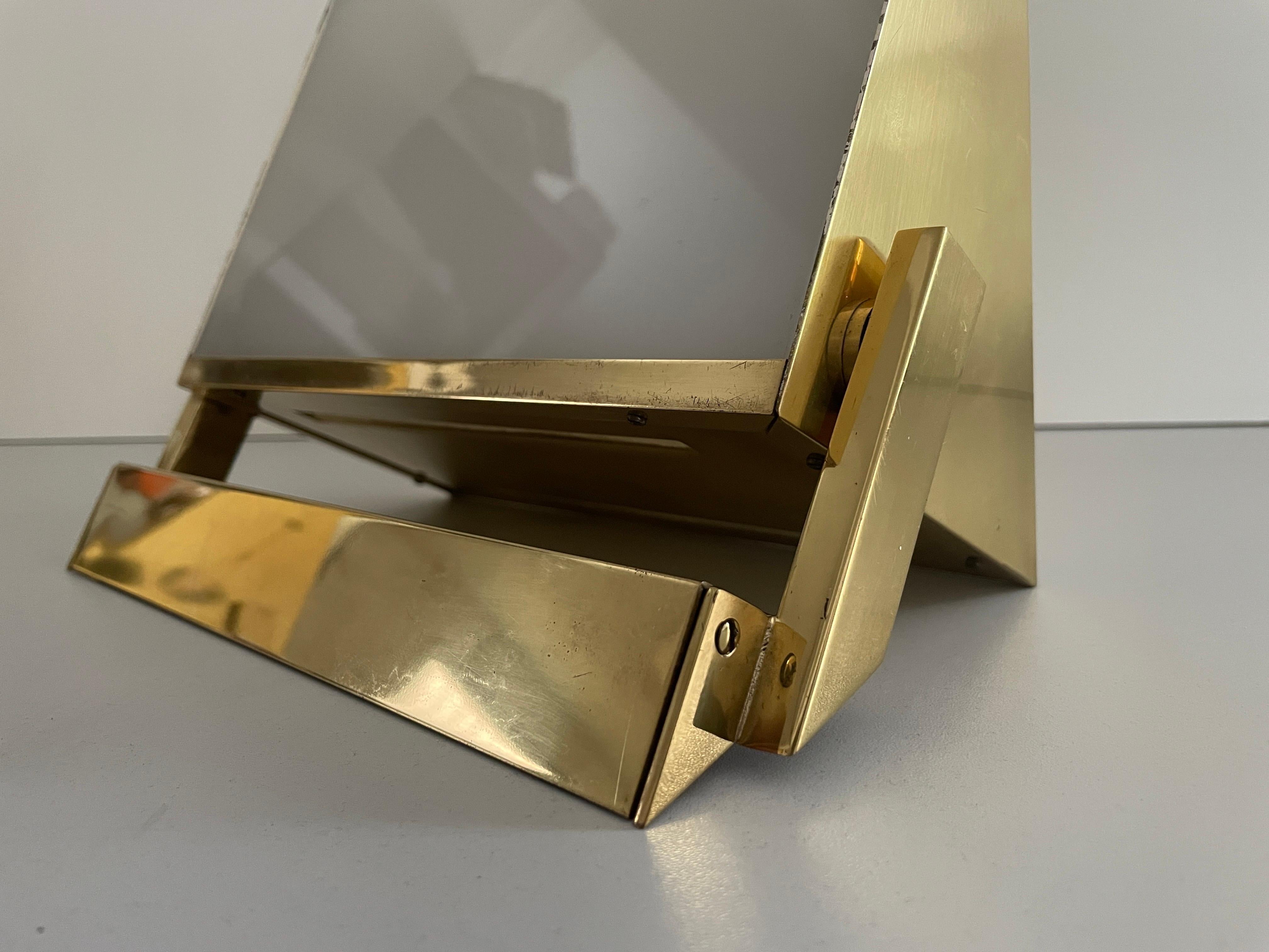 Pareja de candelabros de latón y cristal de Vereinigte Werkstätten, años 60, Alemania en venta 3