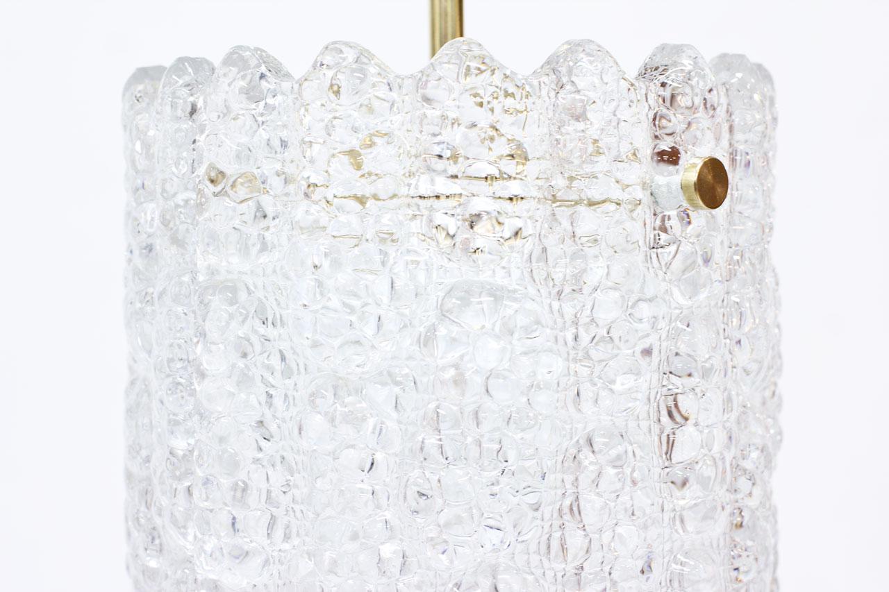 20th Century Brass and Glass Pendant Lamp by Carl Fagerlund for Orrefors, Sweden