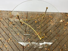 Brass and Glass Round Coffee Table