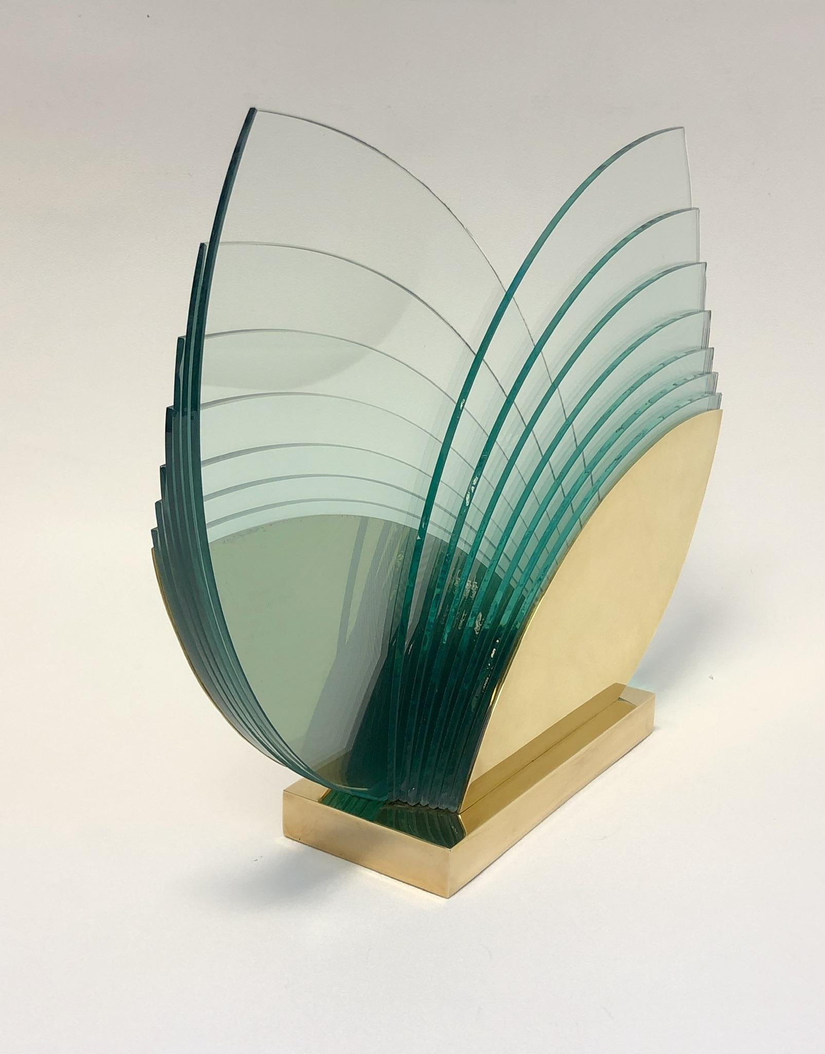 American Brass and Glass Sculpture by Runstadler Studios