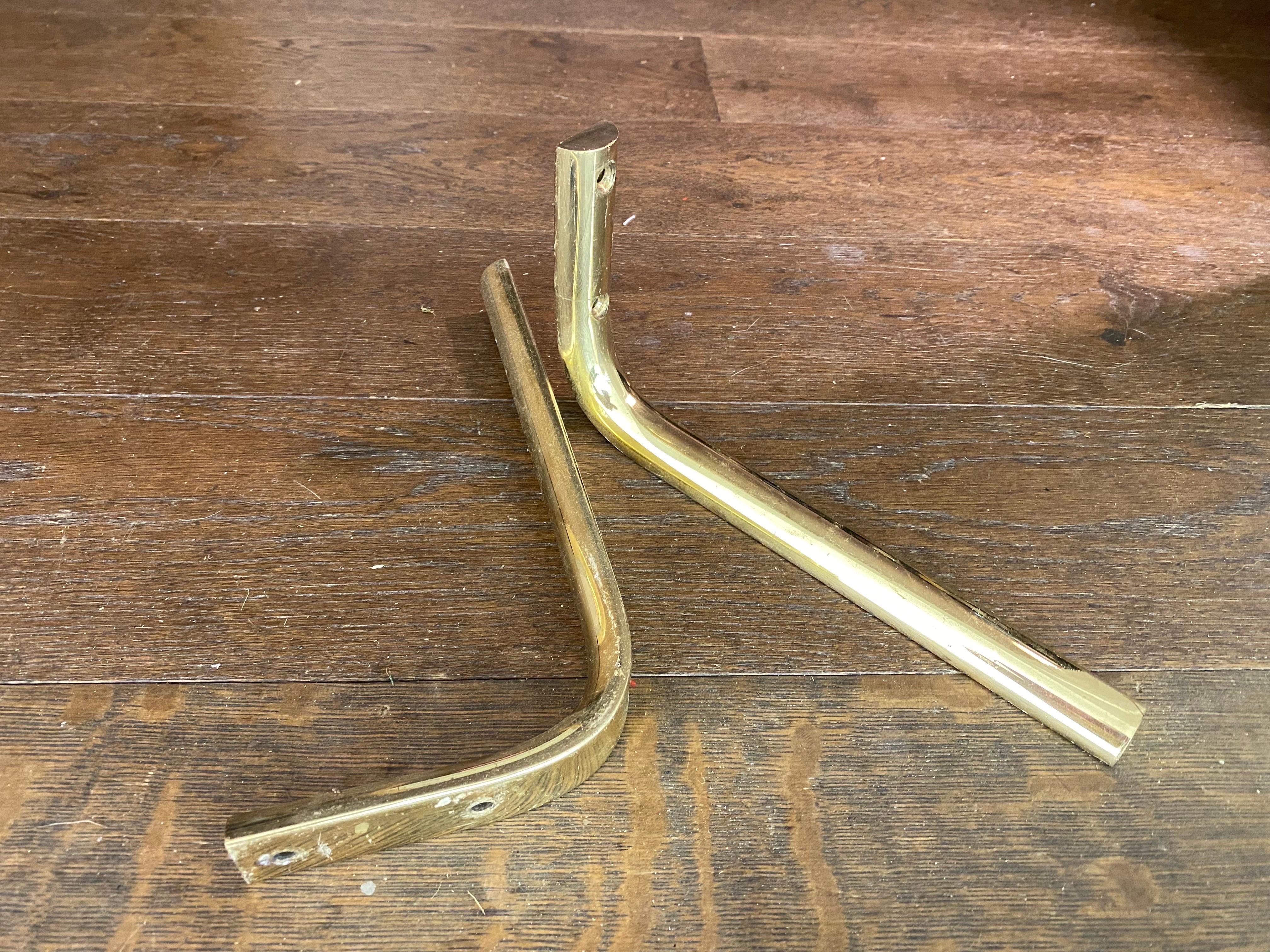 Brass and Glass Shelves, Set of 6 1
