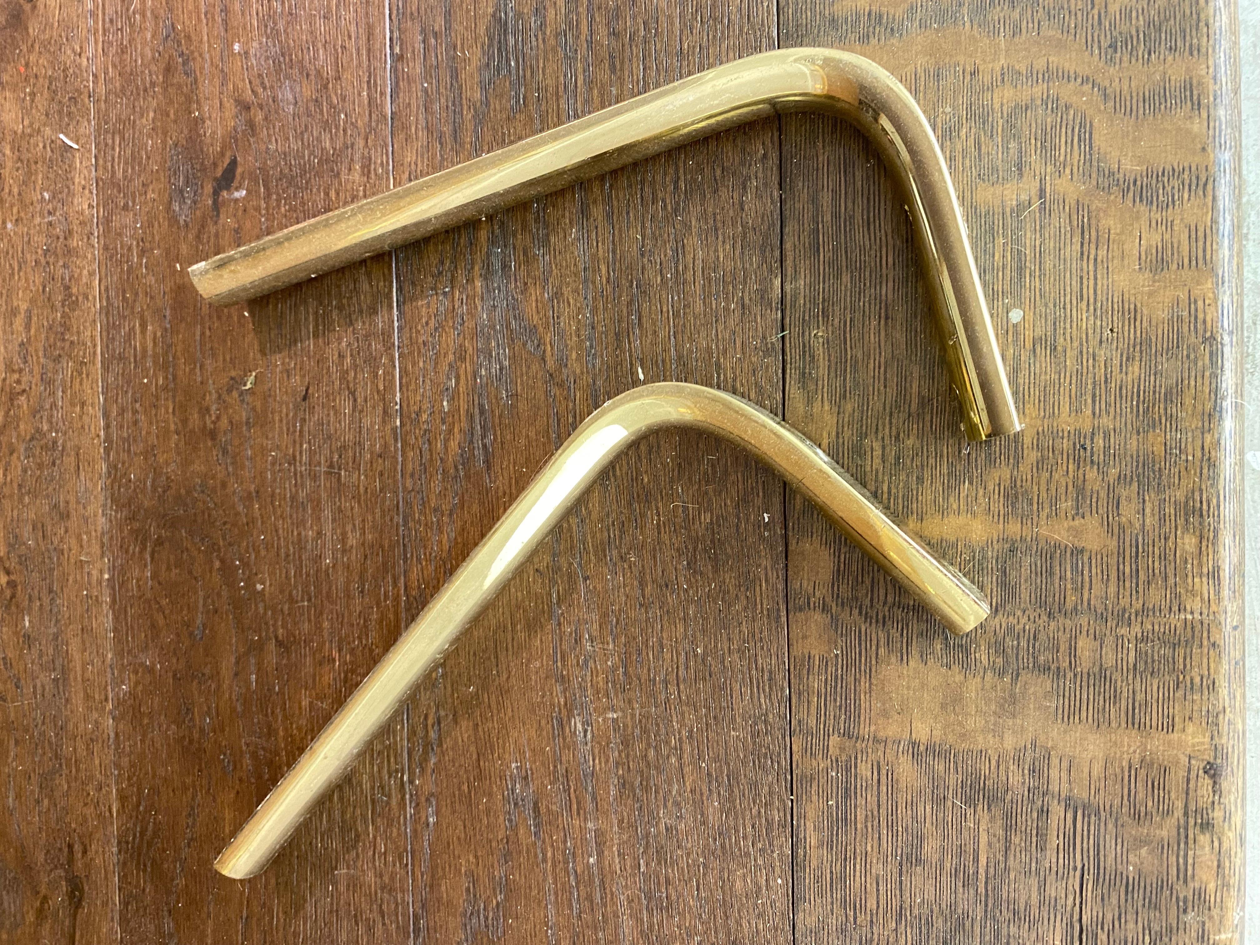 Brass and Glass Shelves, Set of 6 2