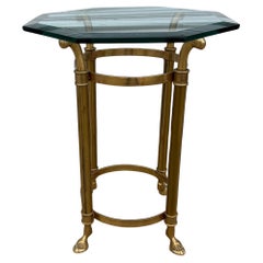 Tavolino in ottone e vetro di La Barge